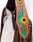 American Darling Hobo Hand Tooled Hair-On Genuine Leather Women Bag Western Handbag Purse