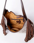 American Darling Hobo Hand Tooled Hair-On Genuine Leather Women Bag Western Handbag Purse