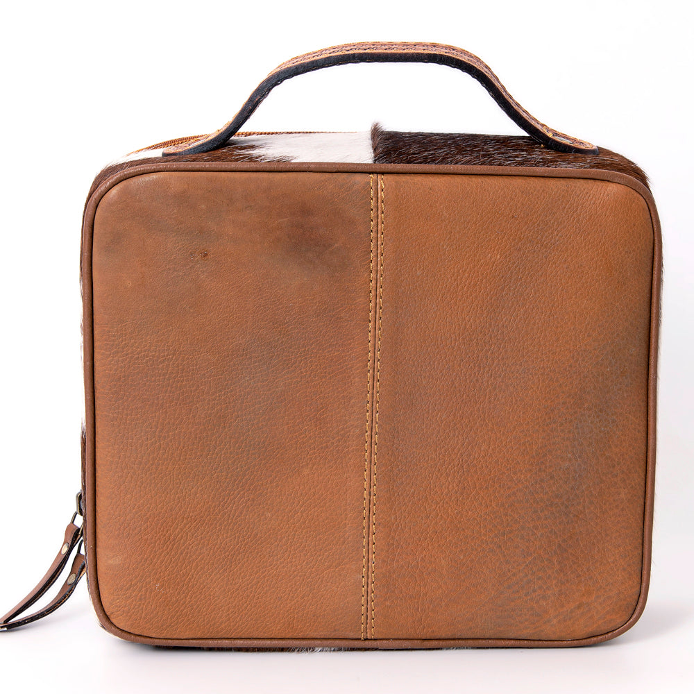 American Darling Jewelry Case Hand Tooled Hair-On Genuine Leather Women Bag Western Handbag Purse