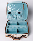 American Darling Jewelry Case Hand Tooled Hair-On Genuine Leather Women Bag Western Handbag Purse
