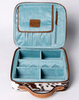 American Darling Jewelry Case Hand Tooled Hair-On Genuine Leather Women Bag Western Handbag Purse
