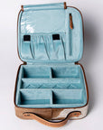 American Darling Jewelry Case Hand Tooled Hair-On Genuine Leather Women Bag Western Handbag Purse