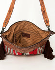 American Darling ADBGZ629A Signature Crossbody Hand Tooled Saddle Blanket Genuine Leather Women Bag Western Handbag Purse