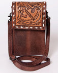 American Darling CELL PHONE HOLDER Hand Tooled Hair-on Genuine Leather women bag western handbag purse