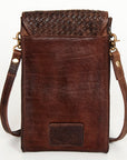 Never Mind Nmbgm134B Cell Phone Holder Vintage Handmade Genuine Cowhide Leather Women Bag Western Handbag Purse