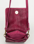 Never Mind Nmbgm134C Cell Phone Holder Vintage Handmade Genuine Cowhide Leather Women Bag Western Handbag Purse