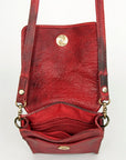 Never Mind Nmbgm134D Cell Phone Holder Vintage Handmade Genuine Cowhide Leather Women Bag Western Handbag Purse