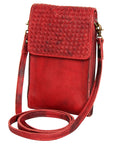 Never Mind Nmbgm134D Cell Phone Holder Vintage Handmade Genuine Cowhide Leather Women Bag Western Handbag Purse