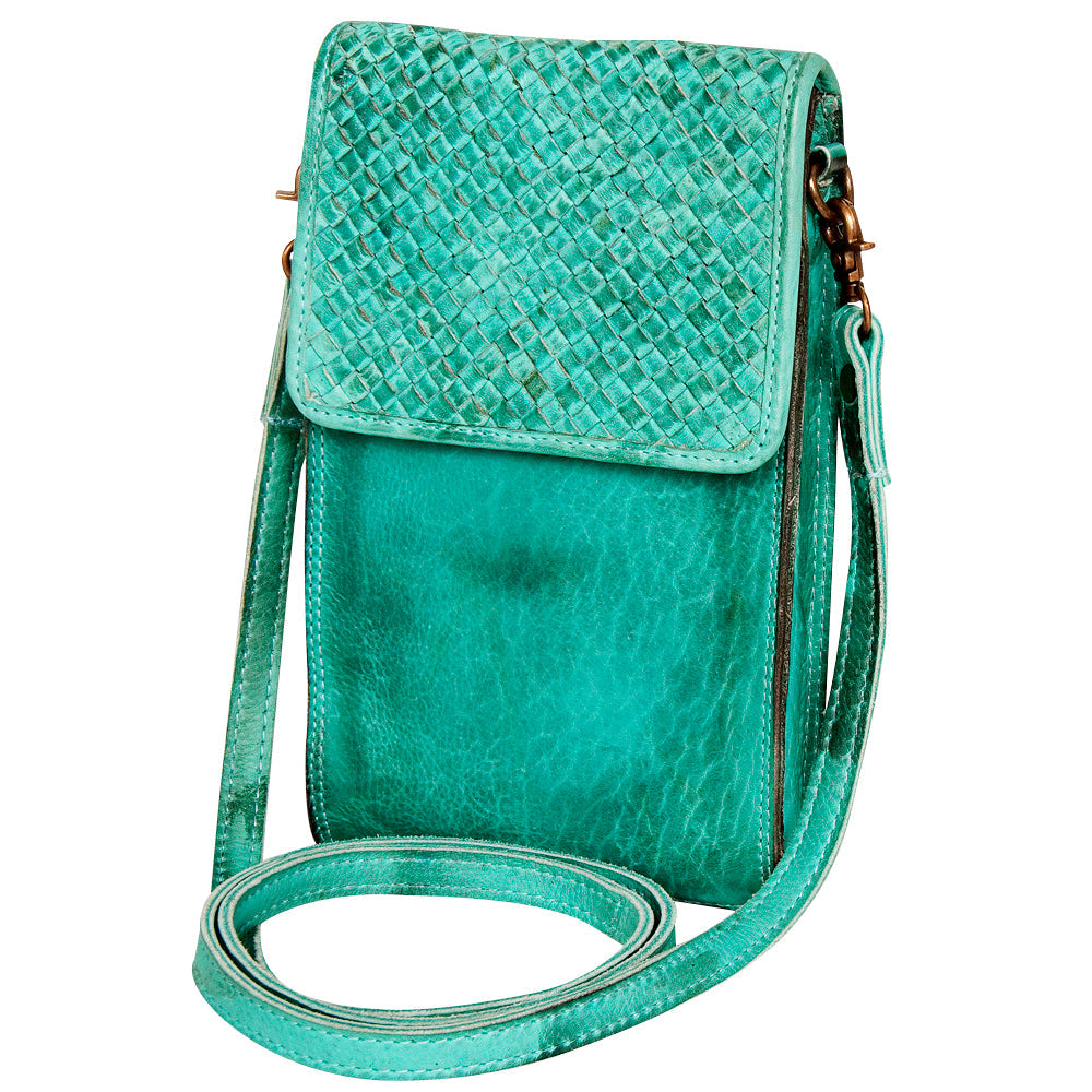 Never Mind Nmbgm134E Cell Phone Holder Vintage Handmade Genuine Cowhide Leather Women Bag Western Handbag Purse