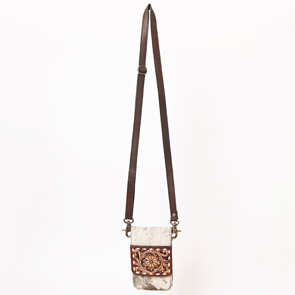 American Darling Hand Tooled Hair On Genuine Leather Women Bag Western Handbag Purse