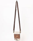 American Darling Hand Tooled Hair On Genuine Leather Women Bag Western Handbag Purse