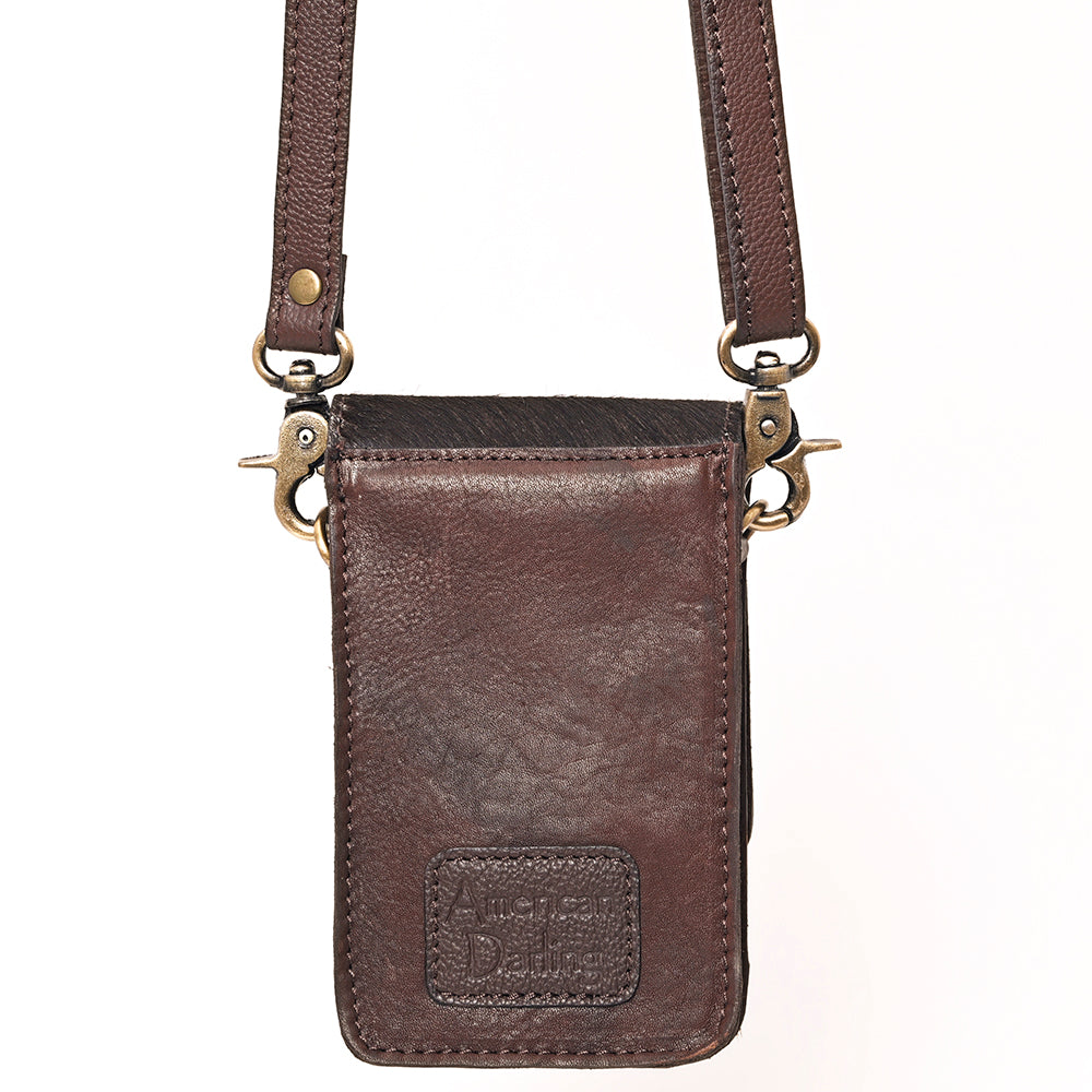 American Darling Hand Tooled Hair On Genuine Leather Women Bag Western Handbag Purse