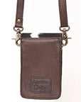 American Darling Hand Tooled Hair On Genuine Leather Women Bag Western Handbag Purse