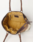 American Darling ADBGZ649A Tote Hand Tooled Hair-On Genuine Leather Women Bag Western Handbag Purse
