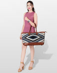 American Darling ADBGZ650 Tote Saddle Blanket Genuine Leather Women Bag Western Handbag Purse