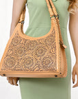 American Darling ADBGZ658 Hobo Hand Tooled Genuine Leather Women Bag Western Handbag Purse