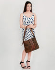 American Darling ADBGZ664 Hobo Hand Tooled Genuine Leather Women Bag Western Handbag Purse