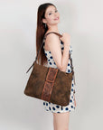 American Darling ADBGZ664 Hobo Hand Tooled Genuine Leather Women Bag Western Handbag Purse