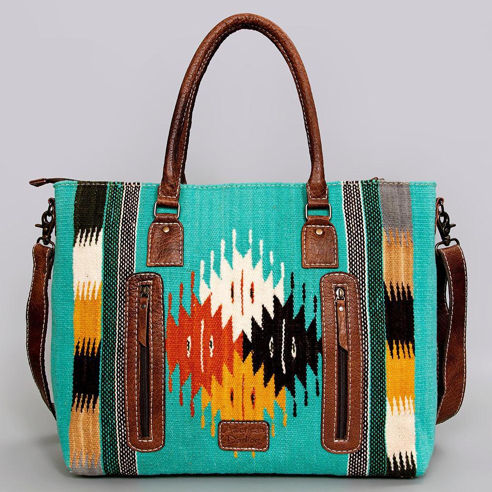 American Darling Tote Saddle Blanket Genuine Leather women bag western handbag purse