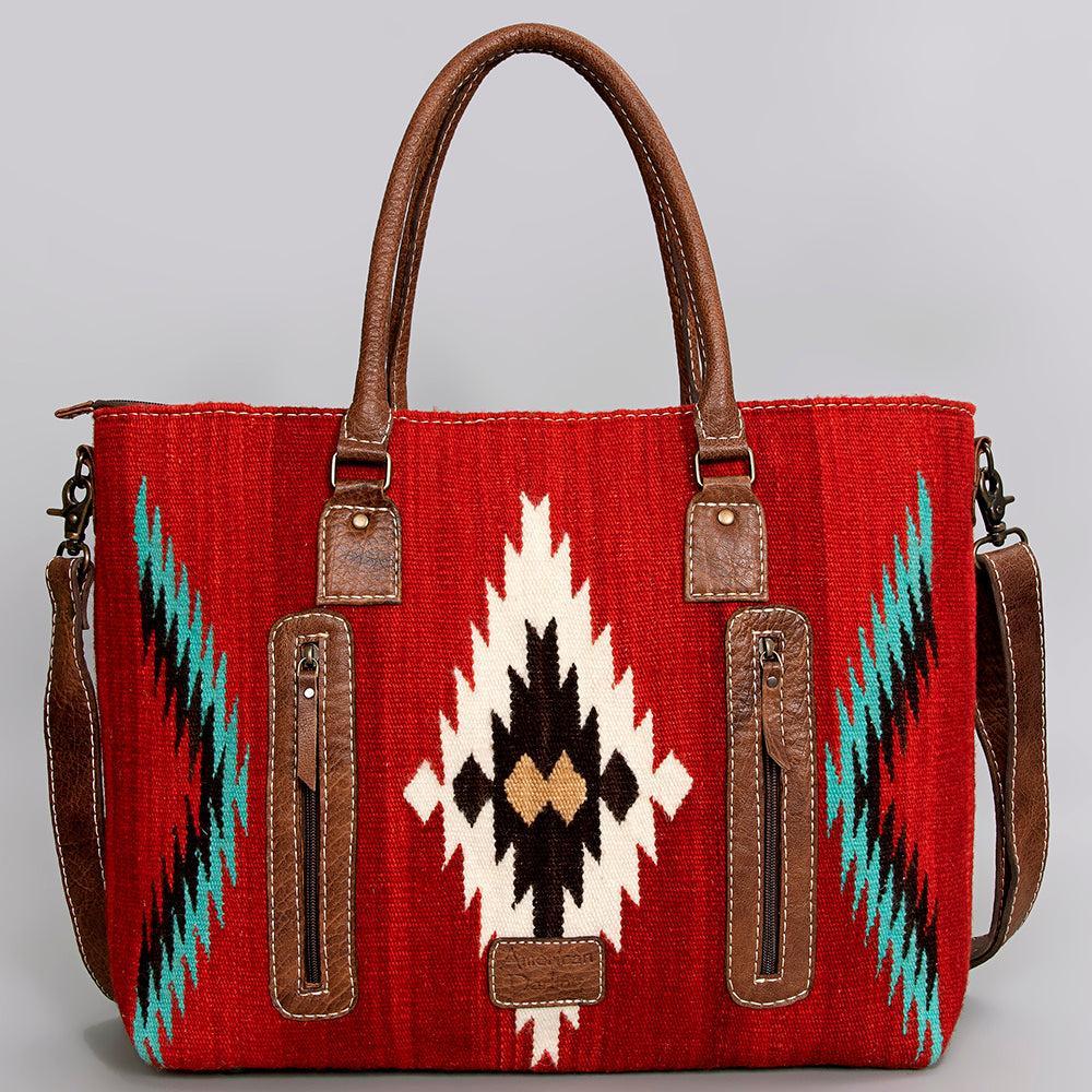 American Darling Tote Saddle Blanket Genuine Leather women bag western handbag purse