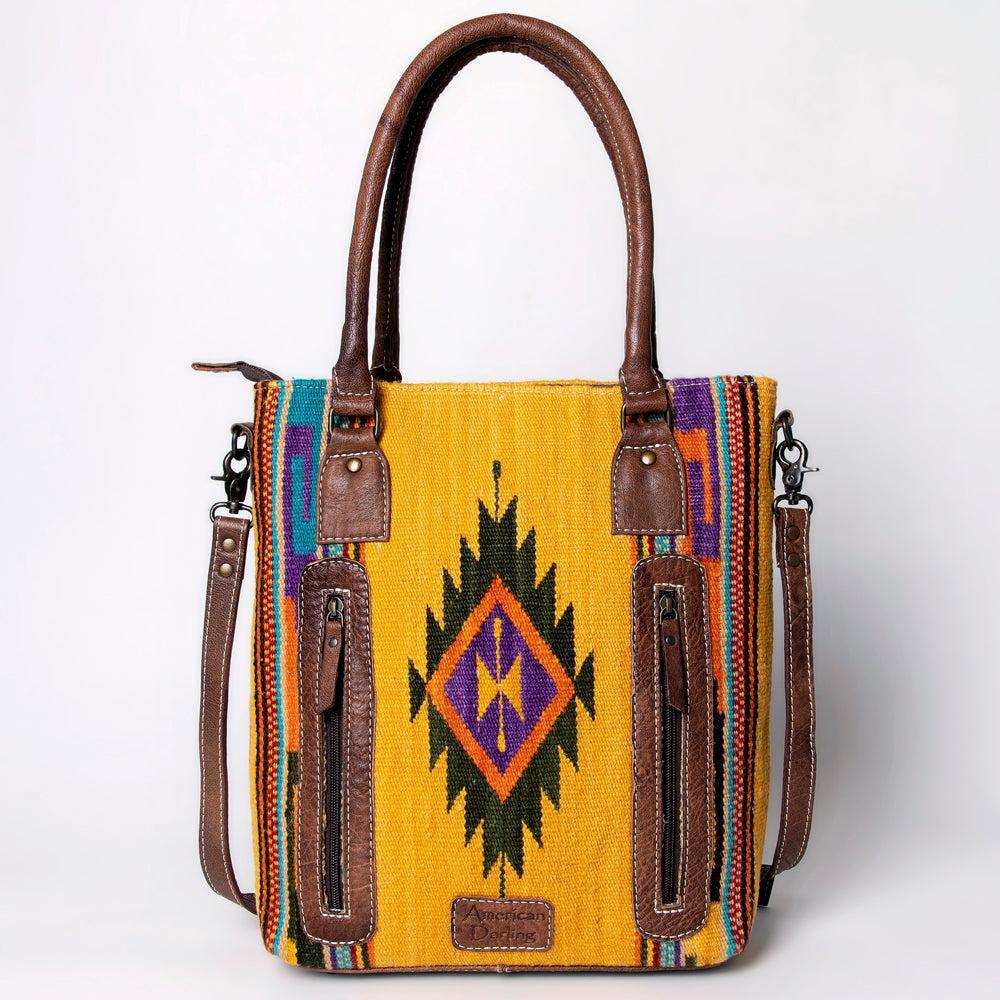 American Darling Tote Saddle Blanket Genuine Leather women bag western handbag purse
