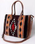 American Darling Tote Saddle Blanket Genuine Leather women bag western handbag purse