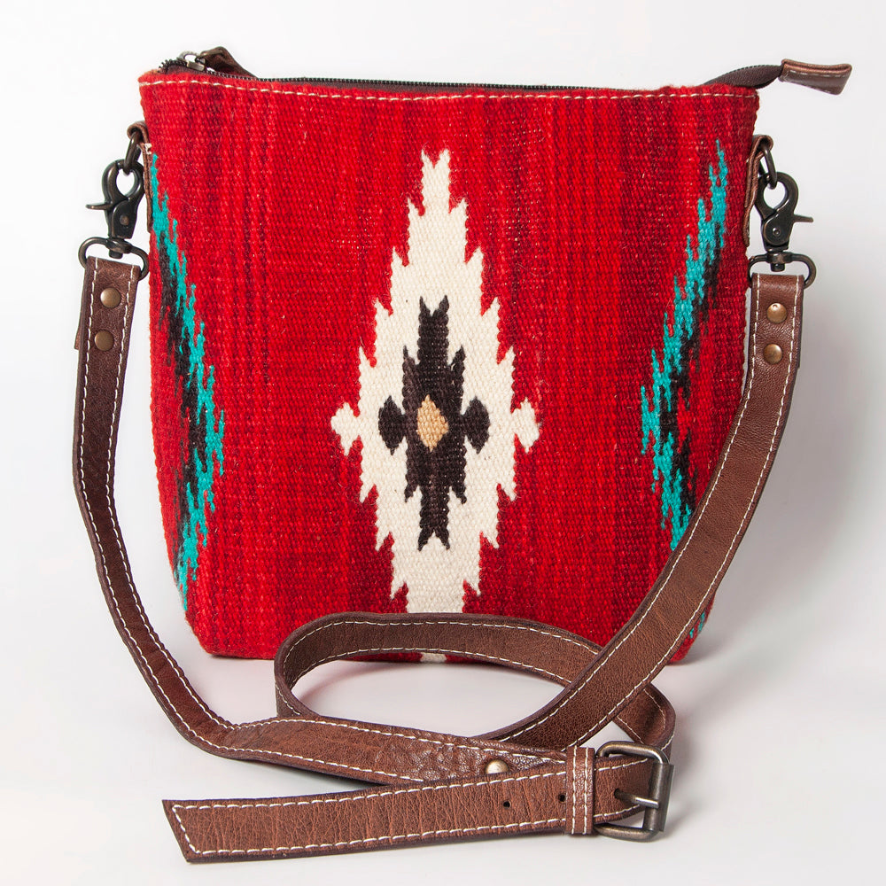 American Darling ADBG1006A Large Crossbody Saddle Blanket Genuine Leather women bag western handbag purse