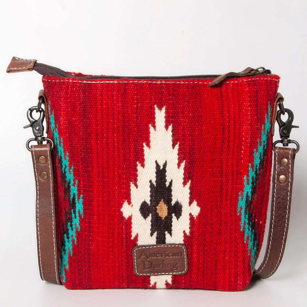 American Darling ADBG1006A Large Crossbody Saddle Blanket Genuine Leather women bag western handbag purse
