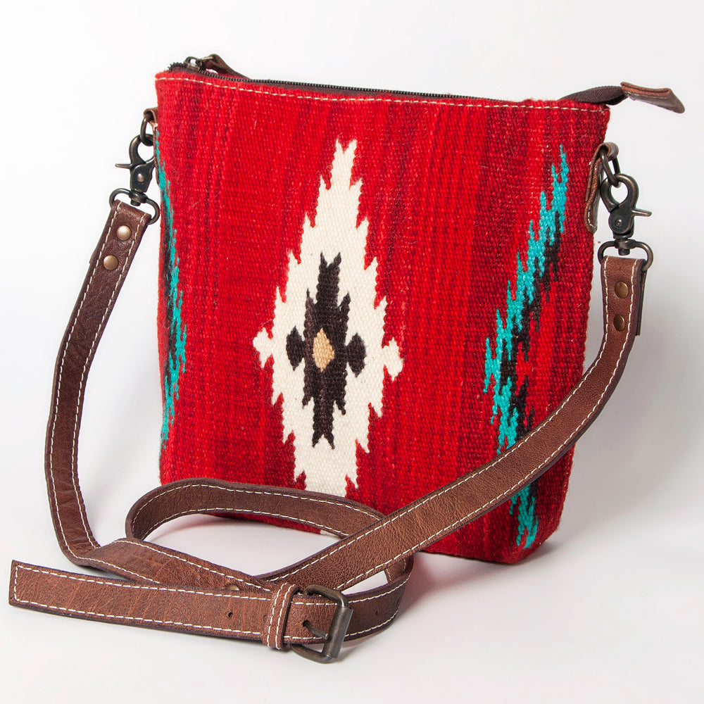 American Darling ADBG1006A Large Crossbody Saddle Blanket Genuine Leather women bag western handbag purse