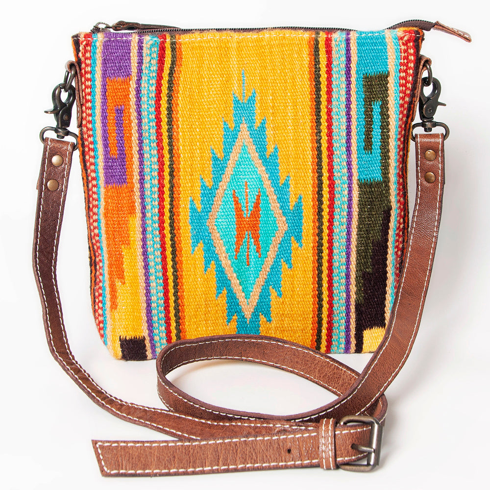 American Darling ADBG1006A Large Crossbody Saddle Blanket Genuine Leather women bag western handbag purse