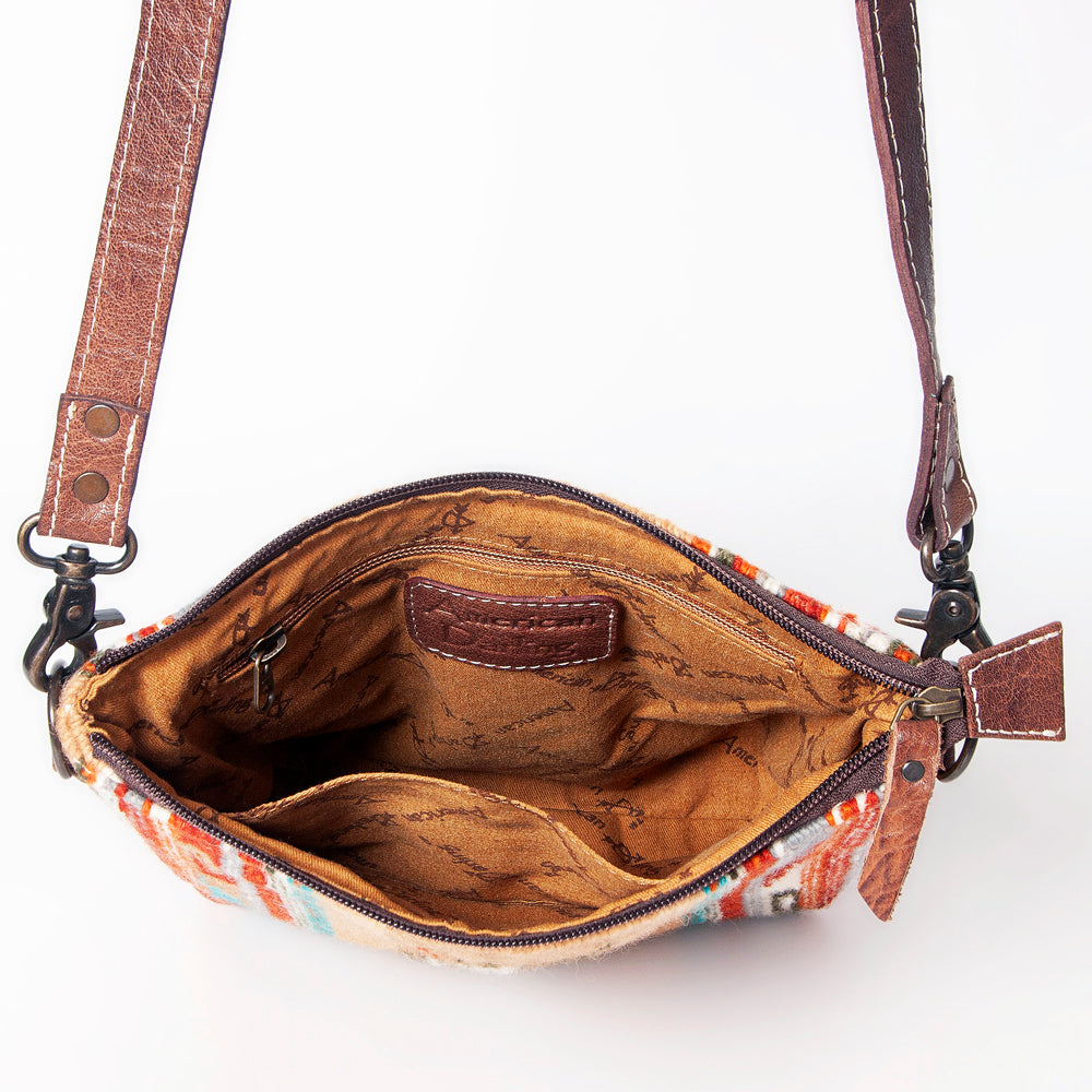 American Darling ADBG1006A Large Crossbody Saddle Blanket Genuine Leather women bag western handbag purse