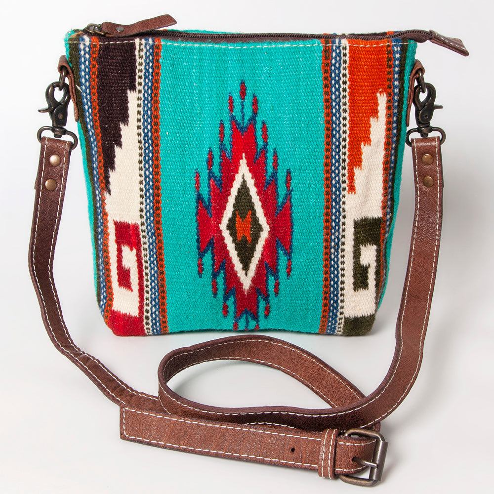 American Darling ADBG1006A Large Crossbody Saddle Blanket Genuine Leather women bag western handbag purse