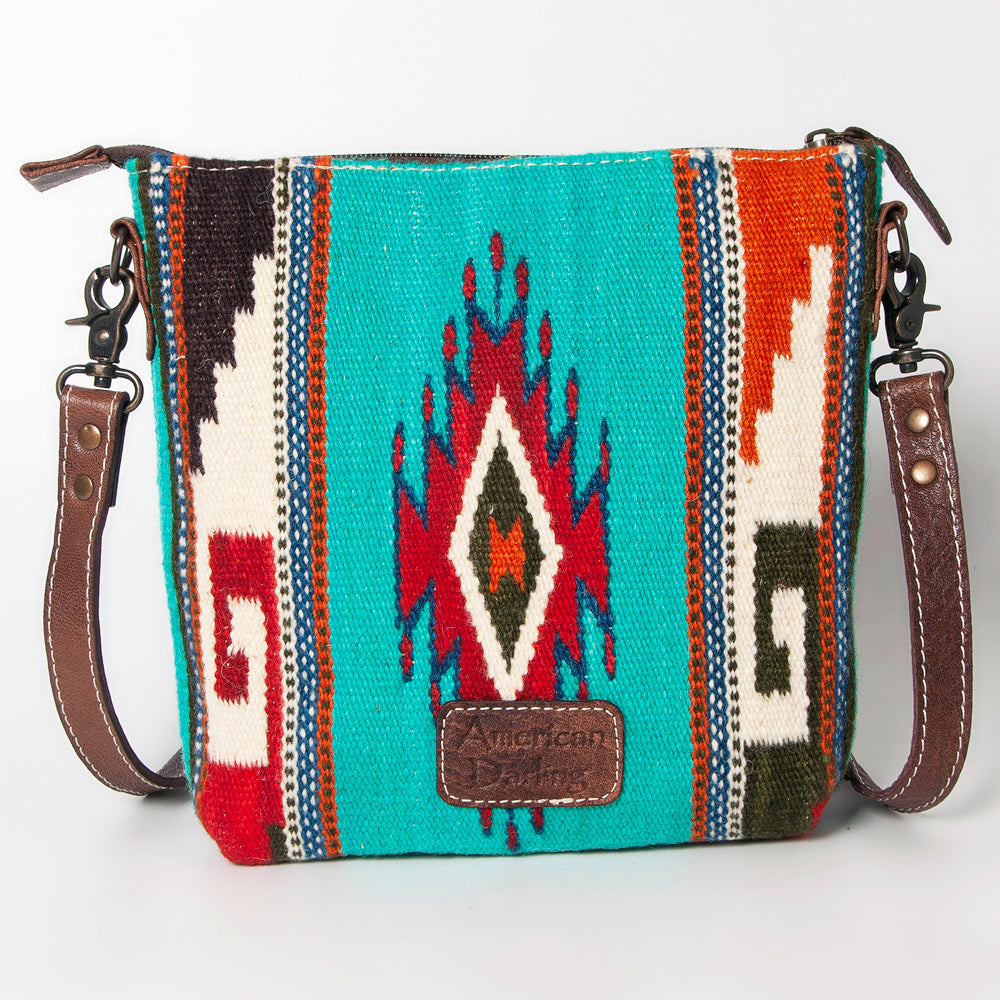 American Darling ADBG1006A Large Crossbody Saddle Blanket Genuine Leather women bag western handbag purse