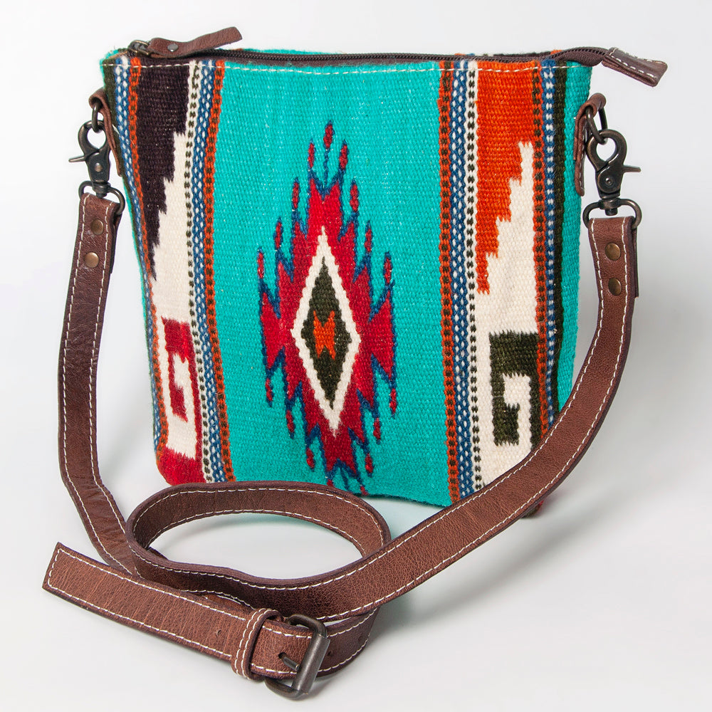 American Darling ADBG1006A Large Crossbody Saddle Blanket Genuine Leather women bag western handbag purse