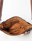 American Darling ADBG1006A Large Crossbody Saddle Blanket Genuine Leather women bag western handbag purse