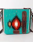 American Darling ADBG1009A Cross Body Saddle Blanket Genuine Leather women bag western handbag purse