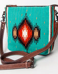 American Darling ADBG1009A Cross Body Saddle Blanket Genuine Leather women bag western handbag purse