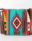 American Darling ADBG1009A Cross Body Saddle Blanket Genuine Leather women bag western handbag purse