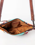 American Darling ADBG1009A Cross Body Saddle Blanket Genuine Leather women bag western handbag purse