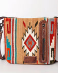 American Darling ADBG1009A Cross Body Saddle Blanket Genuine Leather women bag western handbag purse