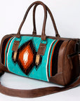 American Darling Western Travel Duffel Bag with Handwoven Saddle Blanket