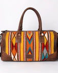 American Darling Western Travel Duffel Bag with Handwoven Saddle Blanket