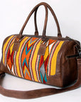 American Darling Western Travel Duffel Bag with Handwoven Saddle Blanket