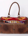 American Darling Western Travel Duffel Bag with Handwoven Saddle Blanket