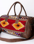 American Darling Western Travel Duffel Bag with Handwoven Saddle Blanket
