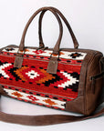 American Darling Western Travel Duffel Bag with Handwoven Saddle Blanket
