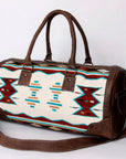 American Darling Western Travel Duffel Bag with Handwoven Saddle Blanket