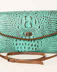 American Darling Coin Purse Crocodile embossed Genuine Leather women bag western handbag purse