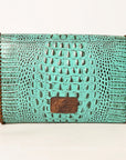 American Darling Coin Purse Crocodile embossed Genuine Leather women bag western handbag purse