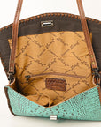 ADBG1023A American Darling Coin Purse Crocodile embossed Genuine Leather women bag western handbag purse